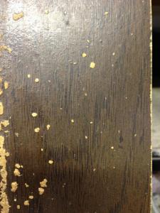 Cabinet surface before