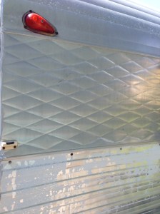 Before. I love that Myrtle still had her original quilted aluminum trim -unmolested and left alone(!), but it had dulled considerably over the years.