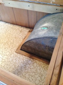 You could see the grass she was parked on right through the hole in her wheel 