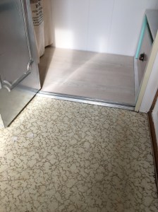 New floor in the bathroom